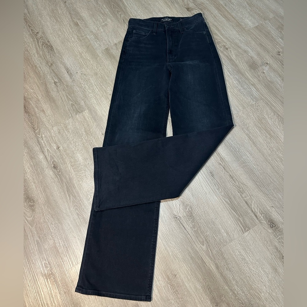 Lucky Brand Bella Wide Leg Jeans Black High Rise Y2K Wide Leg Denim Size 26/2